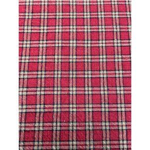 Red Plaid Cotton Fabric 1/2 yard 34" wide Crafting Sewing Projects